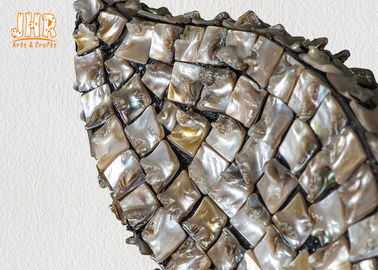 Espelho pomiforme da parede da fibra de vidro com artigos home quadro concha do mar da decoração