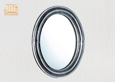 Espelho quadro industrial oval da parede do vidro de mosaico da prata da mobília da fibra de vidro do estilo