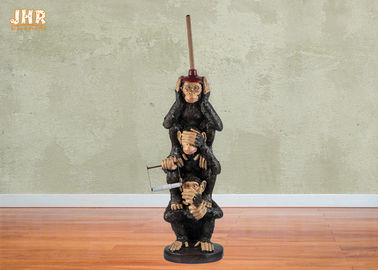 Escultura decorativa do macaco da resina da estatueta da estátua de Polyresin da antiguidade do suporte do papel higiênico