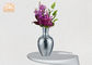 Potenciômetros de flor decorativos dos vasos da tabela do vidro de mosaico da prata do vaso da tabela da peça central do casamento
