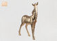 O ouro animal da escultura da fibra de vidro da estátua da zebra de Polyresin da decoração da tabela folheou