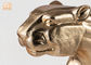 Decoração interna das estatuetas animais de Polyresin da folha de ouro