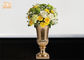 Uso interno dos potenciômetros pequenos da planta da folha de ouro dos potenciômetros de flor da fibra de vidro dos vasos da tabela