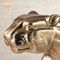 Revestimento animal da folha de ouro da fibra de vidro das estatuetas de Polyresin da estátua animal do leopardo da resina da decoração