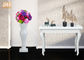 Vasos decorativos da tabela da peça central do casamento dos artigos de Homewares dos vasos brancos do assoalho da fibra de vidro