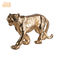 Decoração interna da estatueta Lifesize de Tiger Statue Golden Fiberglass Animal da resina
