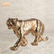 Decoração interna da estatueta Lifesize de Tiger Statue Golden Fiberglass Animal da resina